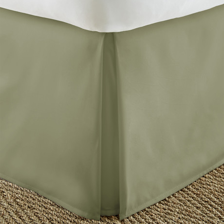 Hotel Collection // Premium Bed Skirt Dust Ruffle // Sage (Twin)