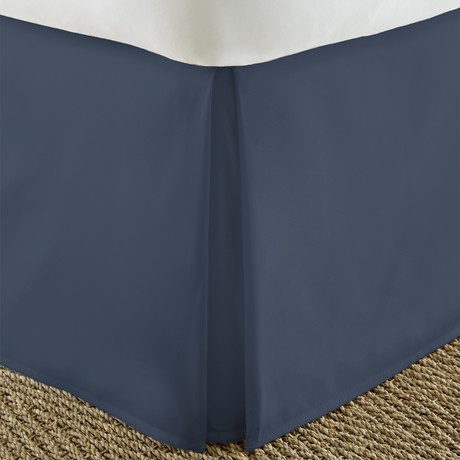 Hotel Collection // Premium Bed Skirt Dust Ruffle // Navy (Twin)
