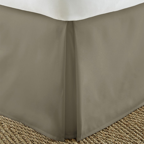 Hotel Collection // Premium Bed Skirt Dust Ruffle // Taupe (Twin)