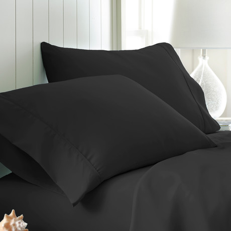 Hotel Collection // Premium Ultra Soft 2 Piece Pillowcase Set // Black (King)