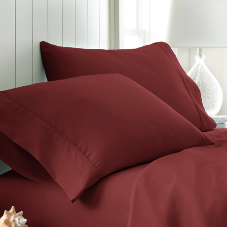 Hotel Collection // Premium Ultra Soft 2 Piece Pillowcase Set // Burgundy (King)