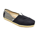 Women's Stripe + Rope Slip-On // Black (US: 9)