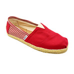 Women's Stripe + Rope Slip-On // Red (US: 7.5)