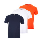 Tee Shirt Bundle // Orange + Navy + White // Pack of 3 (M)