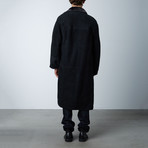 Damien Suede Shearling Long Coat // Black (S)