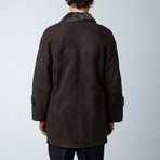 Dylan Spanish Shearling Coat // Brown (XL)
