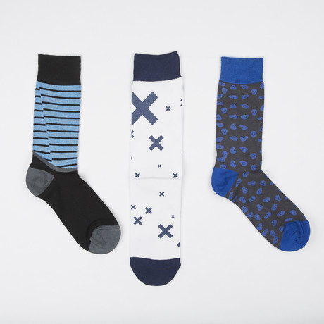 Socks // Pack of 3 // Blue Cross