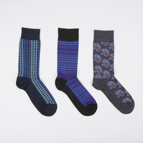 Socks // Pack of 3 // Blue Net
