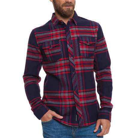 Fitzroya Flannel Shirt // Red Mixed Check (S)