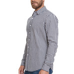 Larix Button-Up Shirt // Navy Check (S)