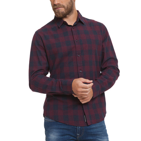 Obtusa Button-Up Shirt // Navy Check (S)