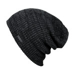 The Forte Slouchy Beanie // Black + Charcoal