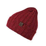 The Aston Wool Blend Beanie // Dark + Cherry