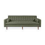 Spencer Sofa // Wood Base (Bayview Silver)