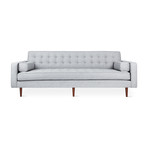 Spencer Sofa // Wood Base (Bayview Silver)