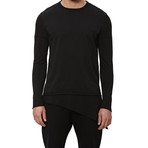 Thermal Drop-Shoulder Long-Sleeve Tee // Black (XL)