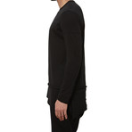 Thermal Drop-Shoulder Long-Sleeve Tee // Black (XL)