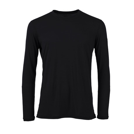 Base Trim Long-Sleeve Shirt // Caviar (S)