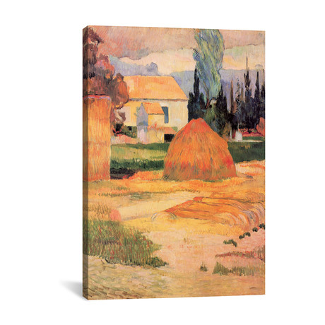 Haystack in Village // Paul Gauguin // 1890 (18"W x 26"H x 0.75"D)