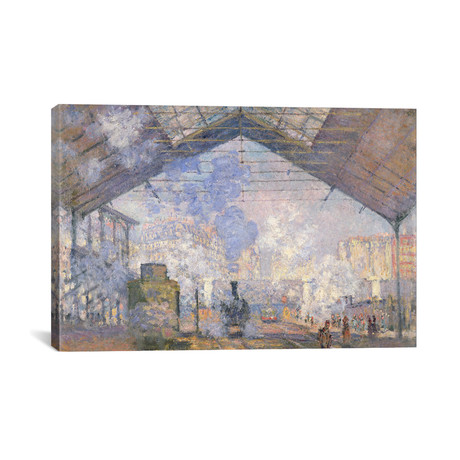 The Gare St. Lazare // Claude Monet // 1877 (26"W x 18"H x 0.75"D)