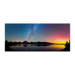 Northern Lights Over Jackson Lake (36"W x 12"H x 1.25"D)