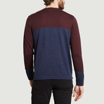 High Collar Knit Sweater // Velvet Blue (XL)