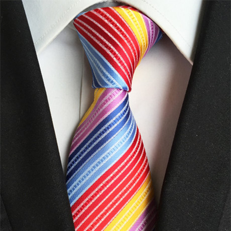 Handmade Silk Tie // Multicolor Stripe