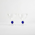 Iced Dessert Glassware Giulio // Set of 2 (Blue Ball)