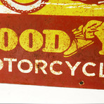 Goodyear Motorcycle Tires // Original Vintage Dealership Sign