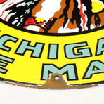 Musgo Gasoline-Indian Chief // Original Vintage Gas Pump Sign