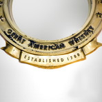 Carstairs Great American Whiskey Original // Vintage Orb Bar Mirror + Display