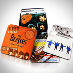 The Beatles // 10 Coasters + 2 Pint Glasses
