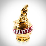 Schlitz Beer // 24K Gold Globe + Goddess // 1974 Vintage Decanter