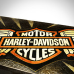 Harley-Davidson Original // Custom Bar Top + 4 Metal Stools
