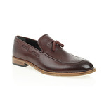 Perforated Tassel Loafer // Claret Red (Euro: 42)