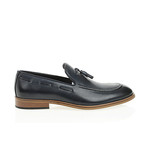 Perforated Tassel Loafer // Navy Blue (Euro: 43)