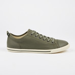 Ox Vintage Solid Plaid Sneaker // Olive (Euro: 43)