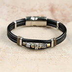 Armstrong Bracelet // Black + Silver