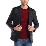 Upright Leather Jacket // Black (3XL)