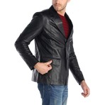 Upright Leather Jacket // Black (XL)