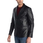 Upright Leather Jacket // Black (3XL)