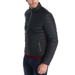 Uncock Leather Jacket // Navy (L)