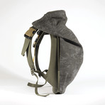 Nile Rucksack Granite // Canvas // Olive Green + Granite