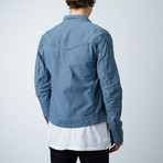 Canvas Moto Jacket // Grey Blue (L)