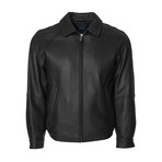 Leather Bomber // Black (XL)