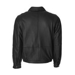 Leather Bomber // Black (XL)