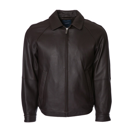 Leather Bomber // Brown (S)