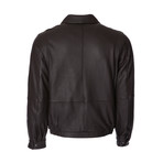 Leather Bomber // Brown (S)