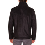 Faux Shearling Jacket // Black (2XL)