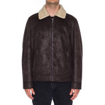 Jacket W/ Sherpa Collar // Dark Brown (2XL)